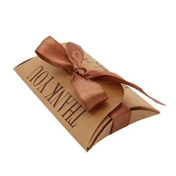 

2018 New Arrival 50Pcs Vintage Kraft Paper Candy Boxs Wedding Party Favours Gifts Boxes Free Shipping