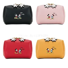 Модный полиуретановый Кошелек для монет с Микки и Минни для девочек, подарки для детей