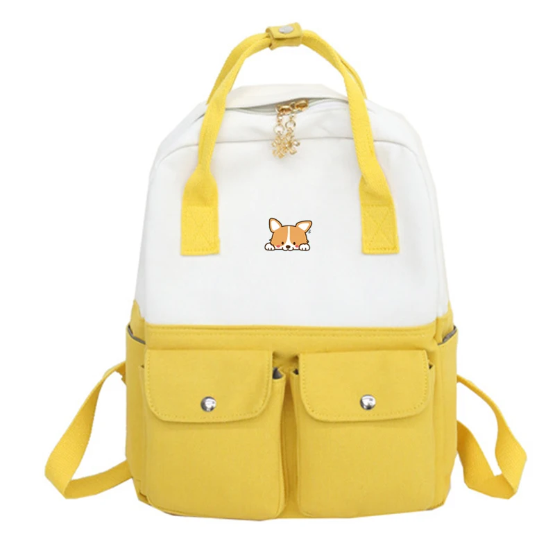 Goede Shiba Inu Corgi Afdrukken Rugzak Casual Harajuku Hand Reizen Rugzak Vrouwen Schouder Pack Schooltas Lolita Meisje Satchel