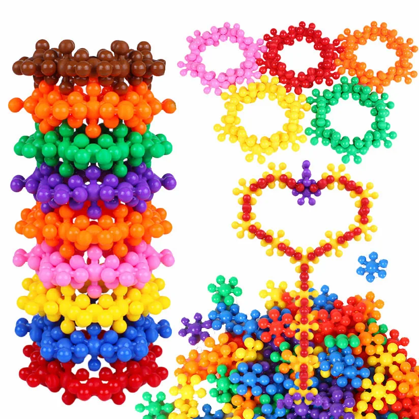 

360pcs New Snowflake Shape Plastic Building Blocks Toys Kids Baby Educational Learning Toy for Children Gift EN7-02