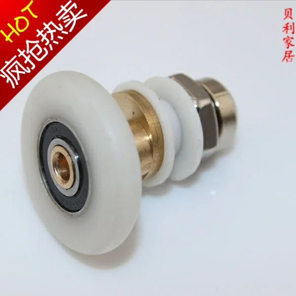 

Shower room pulley old fashioned circular arc bathroom glass sliding door pulley single wheel hanging round large bearing 25mm