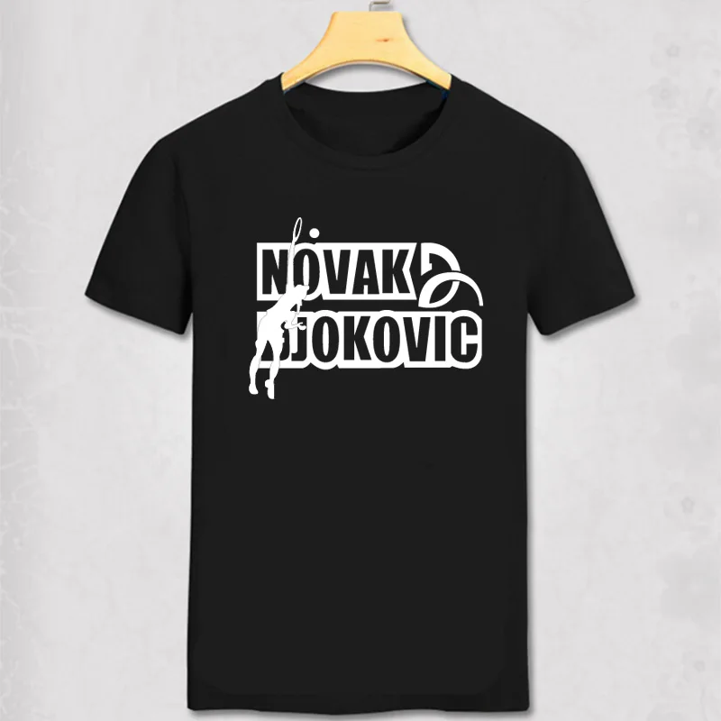Мужские футболки с модным логотипом Novak Djokovic модная футболка принтом для мужчин и