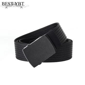 

Best YBT Unisex Nylon belt Alloy smooth buckle Men belt trend casual selling Multicolor Men & Women cowboy belt