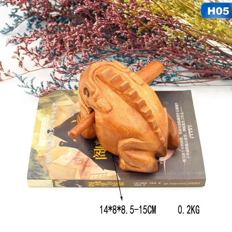 Деревянные животные деньги счастливый лягушка ручной резной детский музыкальный инструмент Ударная игрушка подарок украшения