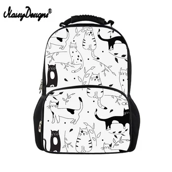 

Noisydesigns Cartoon 3D Cat Pattern Backpack For Women Girls School Bag Female Korean Style Softback New Bagpack plecak damski