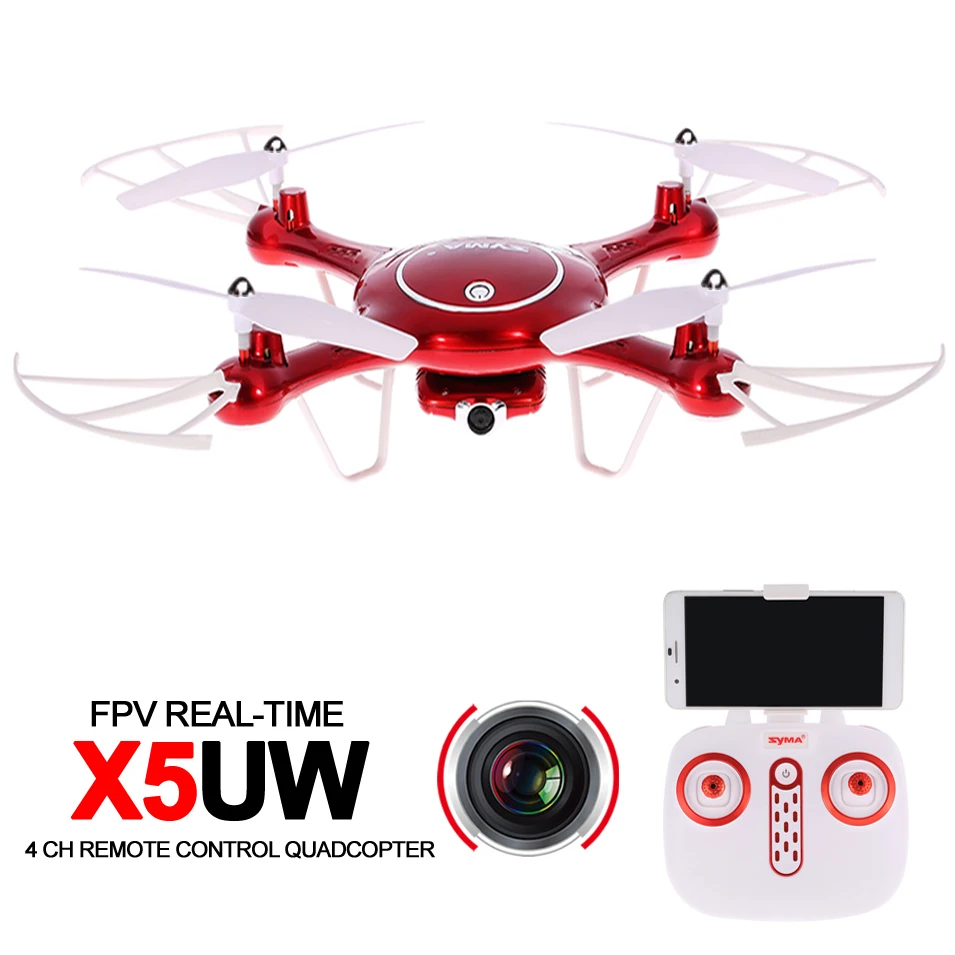 SYMA X5UW RC Wi-Fi Drone FPV-системы Quadcopter RTF с Камера HD 2.4 г 4CH Профессиональный дроны
