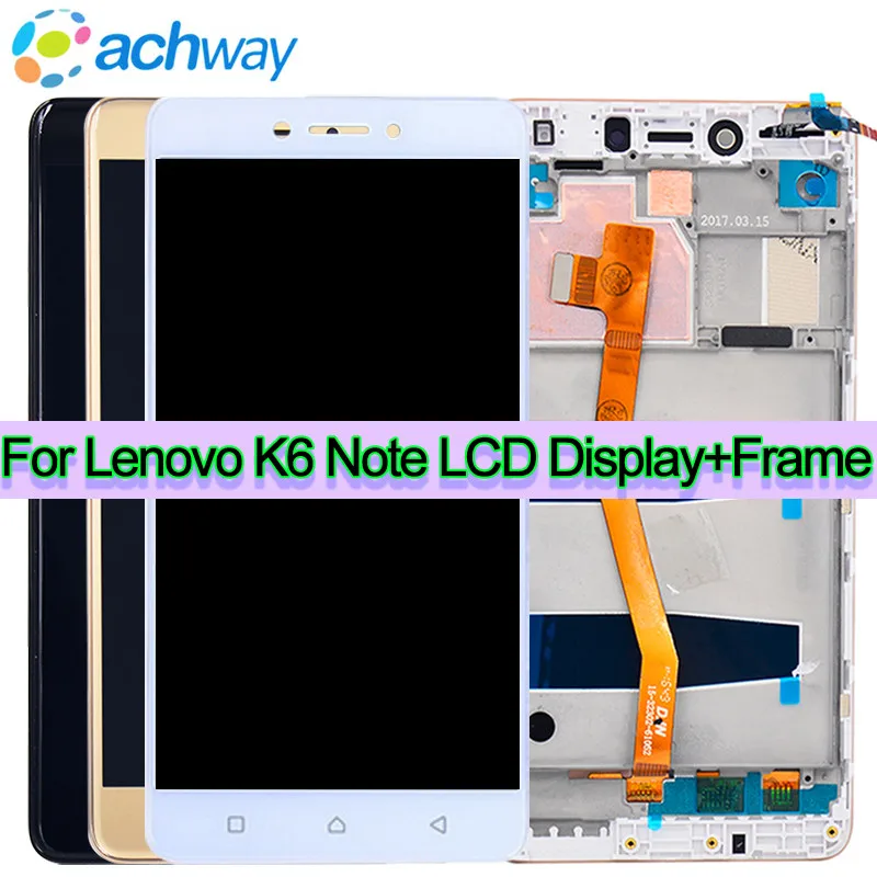 Для FHD Lenovo K6 Note ЖК дисплей кодирующий преобразователь сенсорного экрана в сборе +