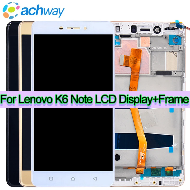 Para Lenovo K6 Completa Pantalla LCD Pantalla Táctil Note Digitalizador montaje repuesto 