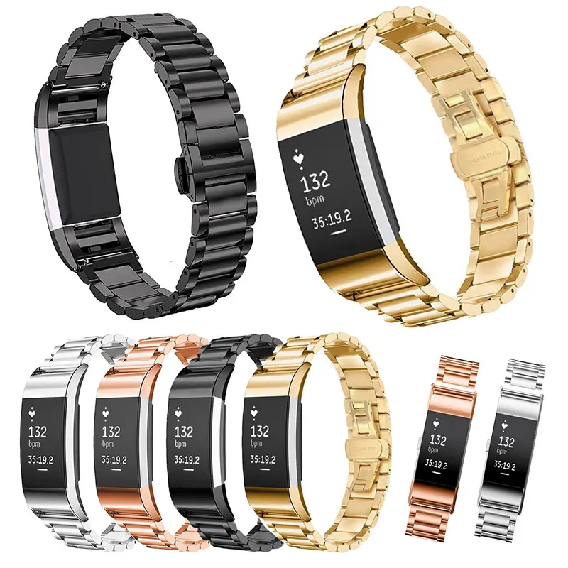 Stainless Steel Watch Band For Fitbit Charge 2 Wrist Strap Band