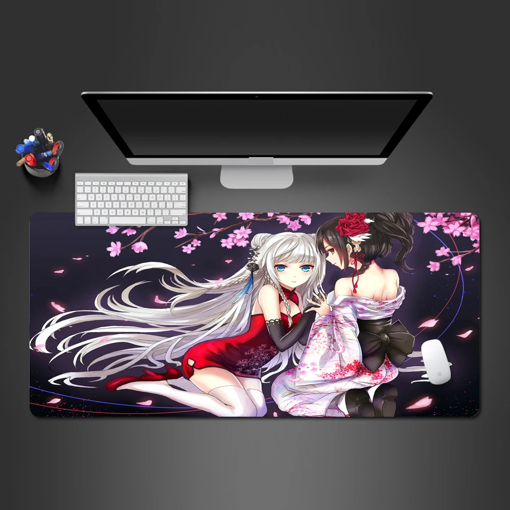 

Japanese Cute Girl Anime Mouse Pad HD Printing High Quality Rubber Game Mouse Pad Game Accessories Anime Extra Large Game Mat