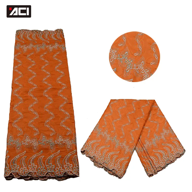 

ACI Promotion African Fabric Soft Embroidery Bazin Riche 5Yards African Lace Fabric Guinea Brocade Damask Jacquard Shadda Fabric