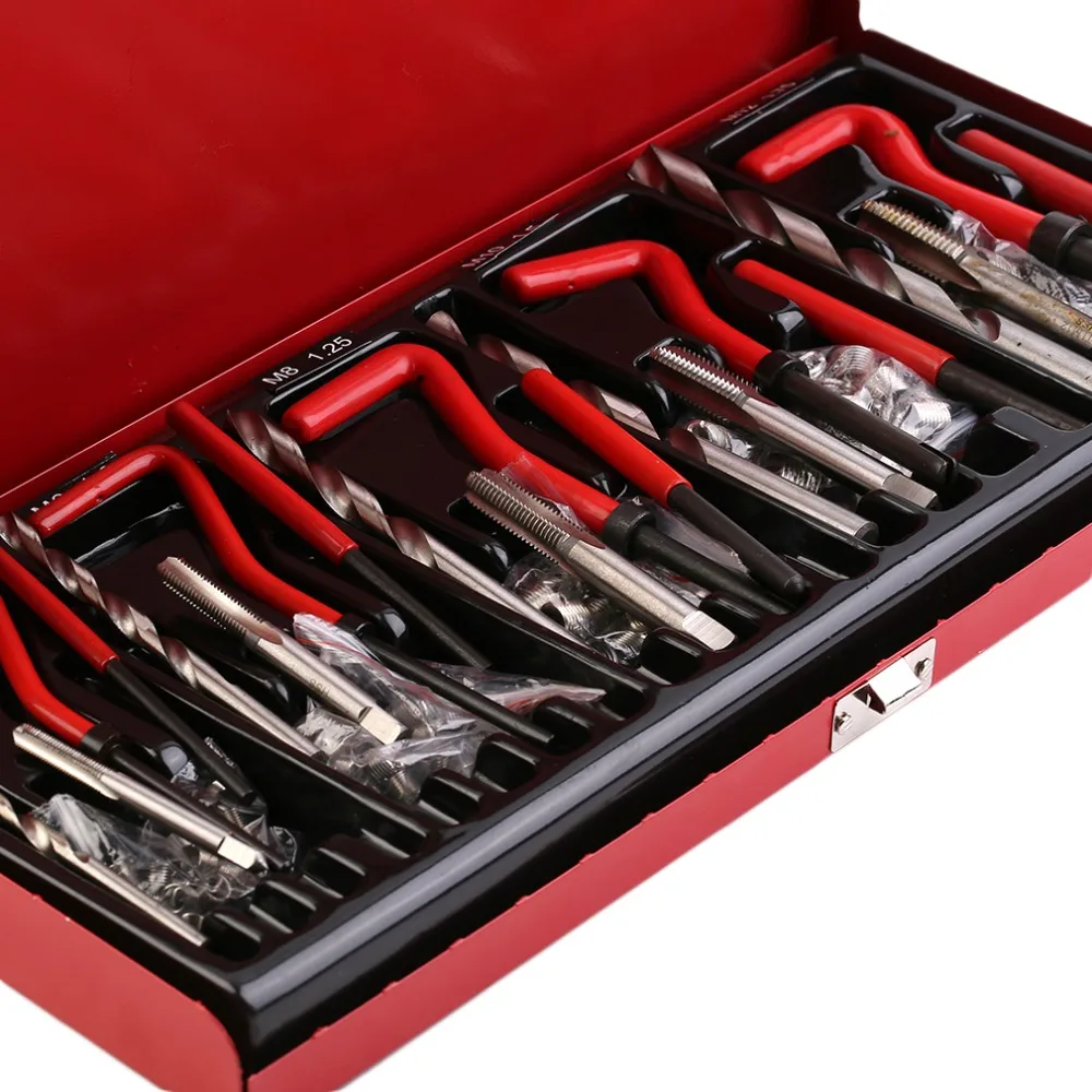 Прочный инструмент для ремонта резьбы Helicoil Rethread набор инструментов для гаража инструмент для мастерской Профессиональный инструмент для ремонта