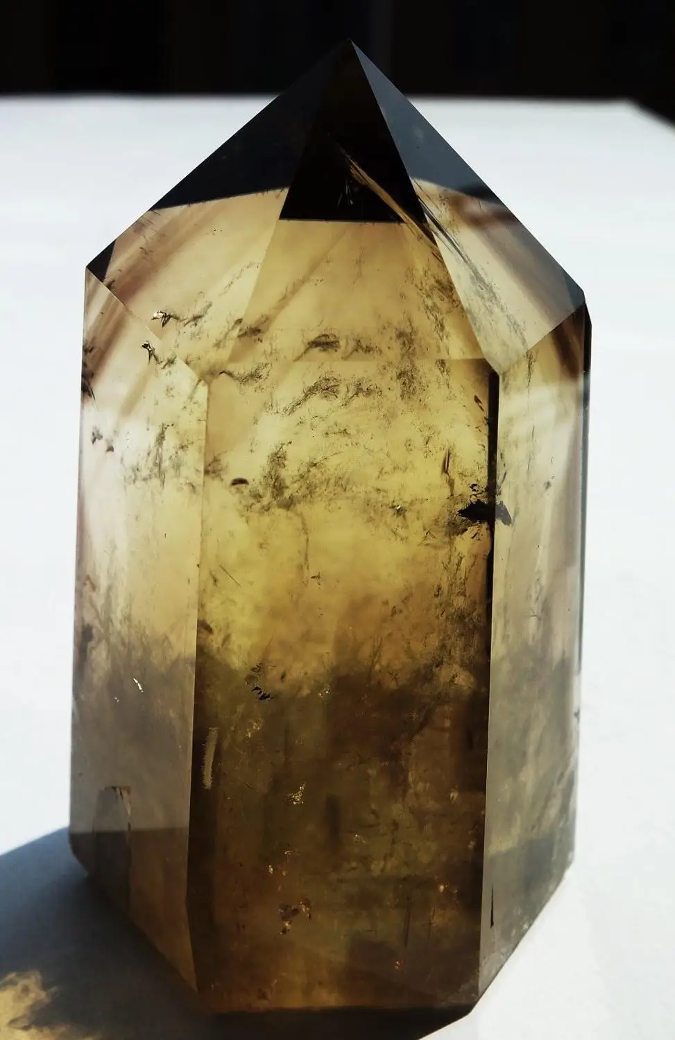 

TOP!!! 421 NATURAL SMOKY CITRINE QUARTZ CRYSTAL POINT Healin C4