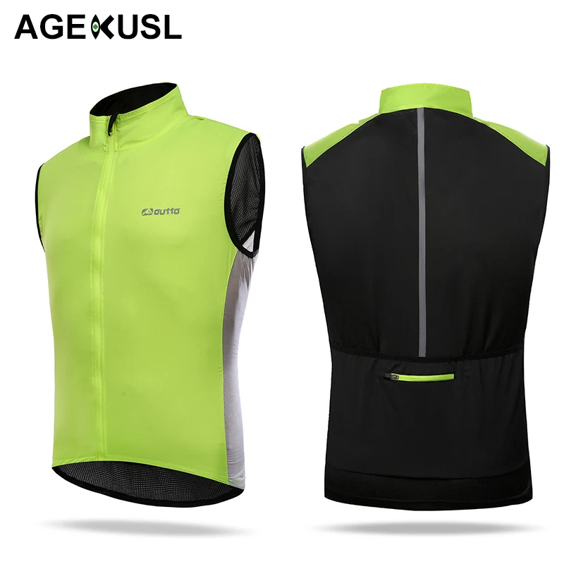 

AGEKUSL Reflective Pro Cycling Vests Men Women Windproof Sleeveless Shirts Clothes Breathable MTB Road Bike Bicycle Wind Coats
