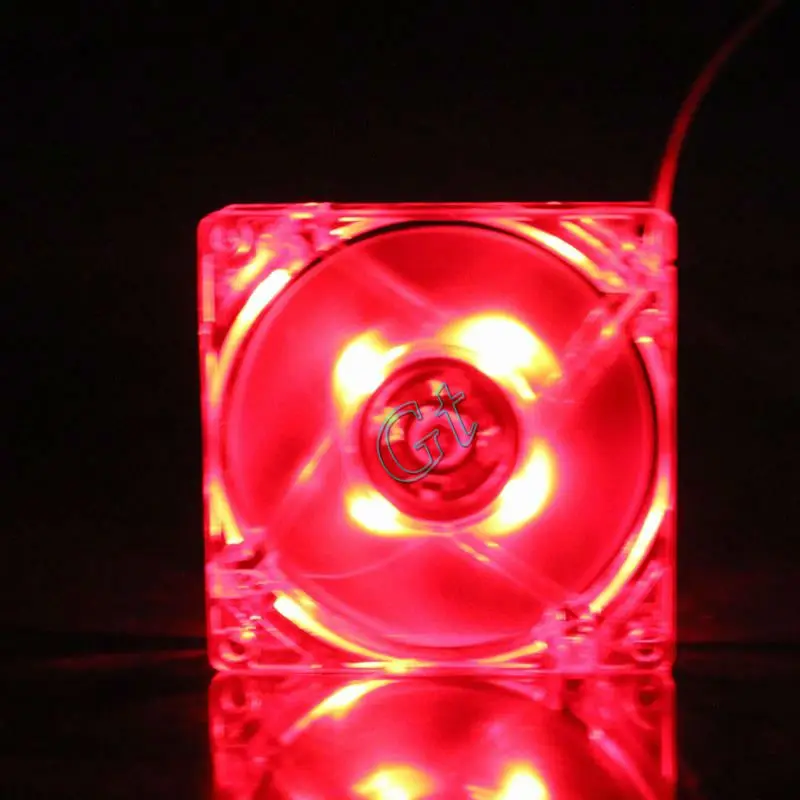 

GDT led light fan multiful colour fan 80mm 80x80x25mm