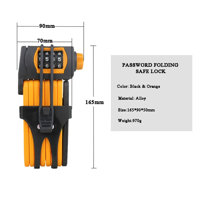 Цифровой комбинированный пароль велосипедный замок складной велосипедный замок стальной замок безопасности для велосипедов Противоугонный велосипедный замок безопасности