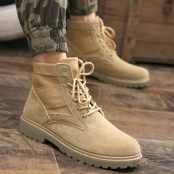 

British Martin Boot Desert Boots Big Yellow Army Snow Boot Korean Version Tide Short Boots