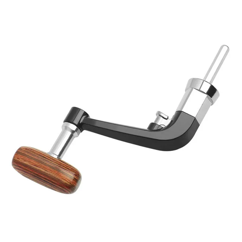 

1PCS Fishing Reel Spinning Reel Metal Wheel Fishing Reel Rocker Arm Durable Metal Handle Folding Solid Wood Handle Accessories