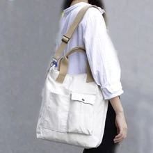 Canvas Tote Bags for Women Casual Handbags Shoulder Bag Environment friendly Cotton Shopping Bag Durable Thick Cloth Bookbag