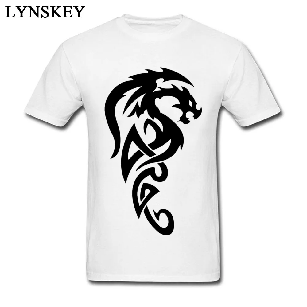 6-2-dragon-tattoos-pic O-Neck Mens T Shirts Summer Family Tops Tees Short Sleeve Funny Pure Cotton Printed Tee-Shirts 6-2-dragon-tattoos-pic white