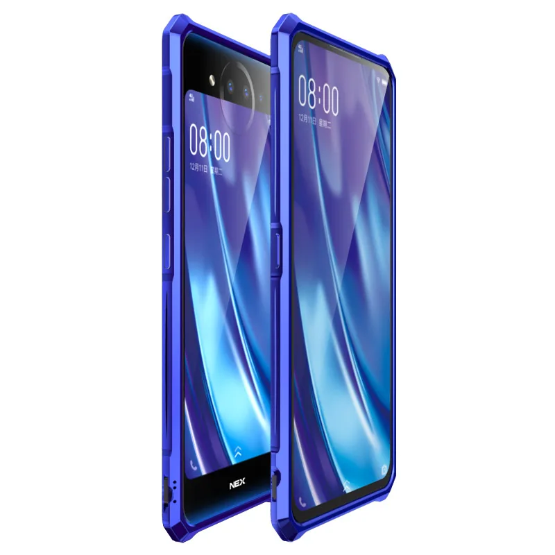 Vivo Nex 2 Nex2 двойной дисплей бампер Nex2 Алюминиевый металлический бампер чехол для Vivo Nex 2 металлический чехол-Бампер протектор - Цвет: blue-purple