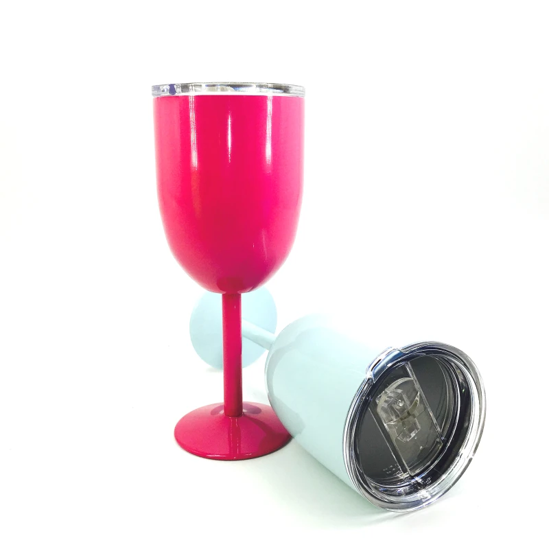 Quenya 13oz 400ml Vacuum Stainless Steel Cocktail Glass Wine Creative Winecup Durable Goblet with Lid Drinking Ware | Дом и сад