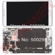 Untuk Samsung Galaxy Catatan 3 N9000 N9002 N9006 N9008 N9009 LCD dengan Digitizer dan Bingkai Majelis Putih gratis pengiriman; 100% Garansi