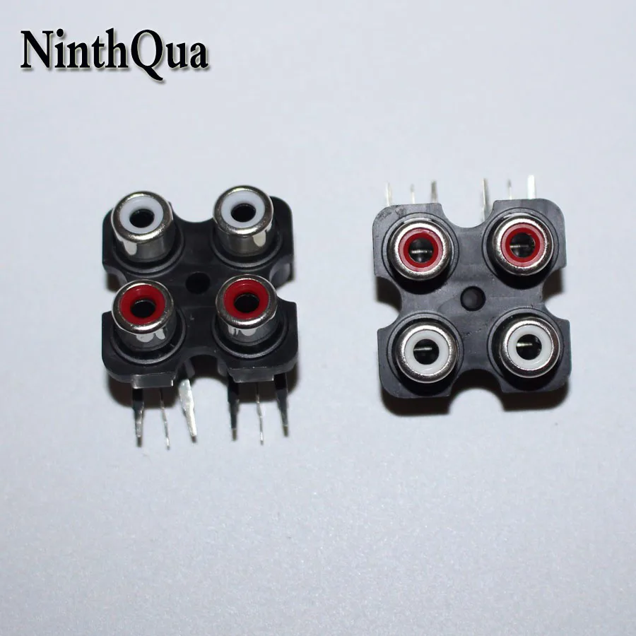 

2pcs New 4way 6Pin RCA Female Audio Video Plug,AV Concentric Socket Connector