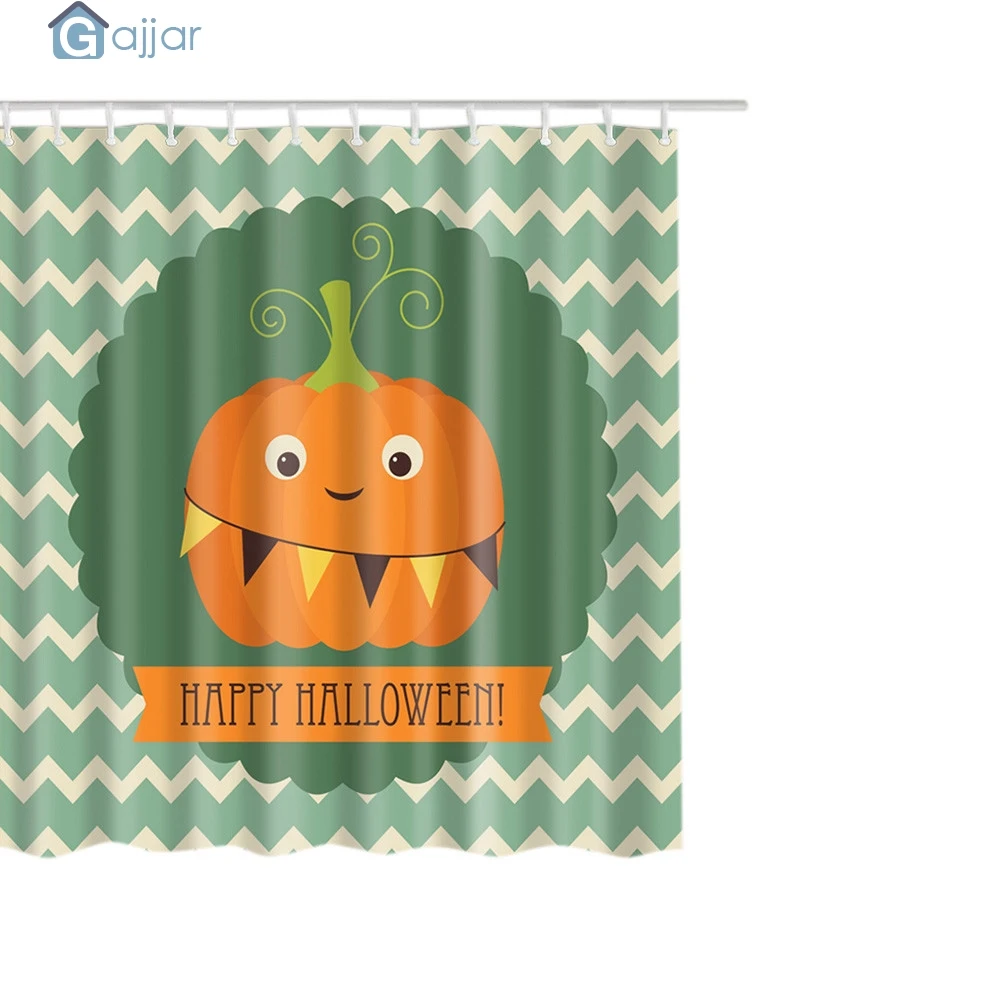 2019 HOT Sale Happy Halloween Waterproof Polyester Fabric 180*180cm/165*180cm /150*180cmCurtain  Shower  Cartoon Curtain 18Oct23