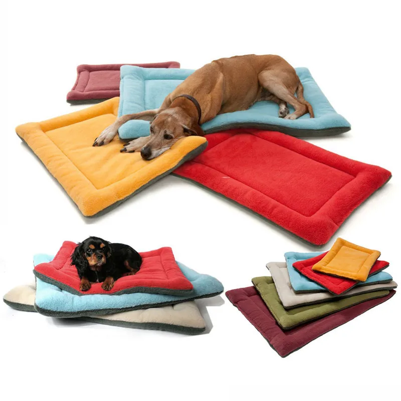 Soft Pet Cushion Mat Warm Dog Mattress Pad Convenience Carry Pet mats  for Pet House Kennels Cage Crate Bed1