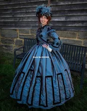 Custom Made – 1800s Victorian Dress 1860s Civil War Day Gown Jacket Dress- Fringe Tea Party Costume