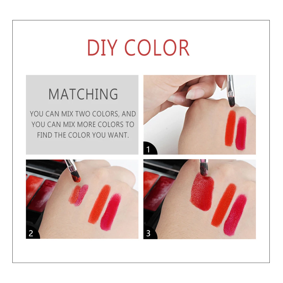 LOVE ALPHA Bright Lip Gloss Palette 8 Colors Diamond Metallic Glitter Metallic Liquid Lipstick Moisturizing Matte Lips Makeup (12)