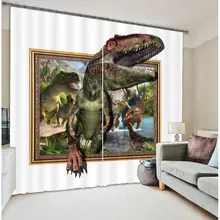 Jurassic Park Dinosaur Printing Blackout font b Curtains b font Bedding Room Living Room Cortians Sunshade