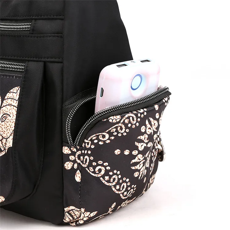 6 несколькими графическими Для женщин через плечо, сумки-мессенджеры Нейлоновые женские сумки через плечо бренда кошелек Bolsos