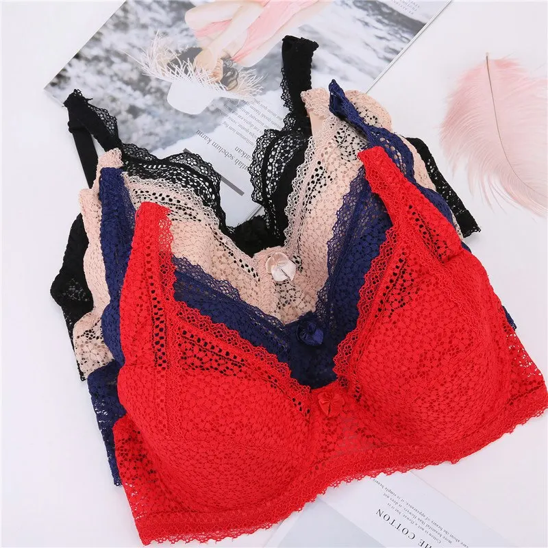 

Women's Bra Underwear Sexy Lingerie Push up Bra Brassiere Big Size Lace Bras
