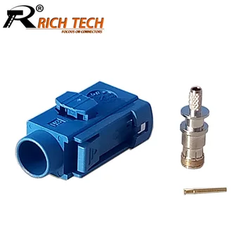 

10pcs/lot FAKRA C Female RF Connector Fakra Female RF Cable Connector for Coaxial Cable RG316 RG178 Wholesale