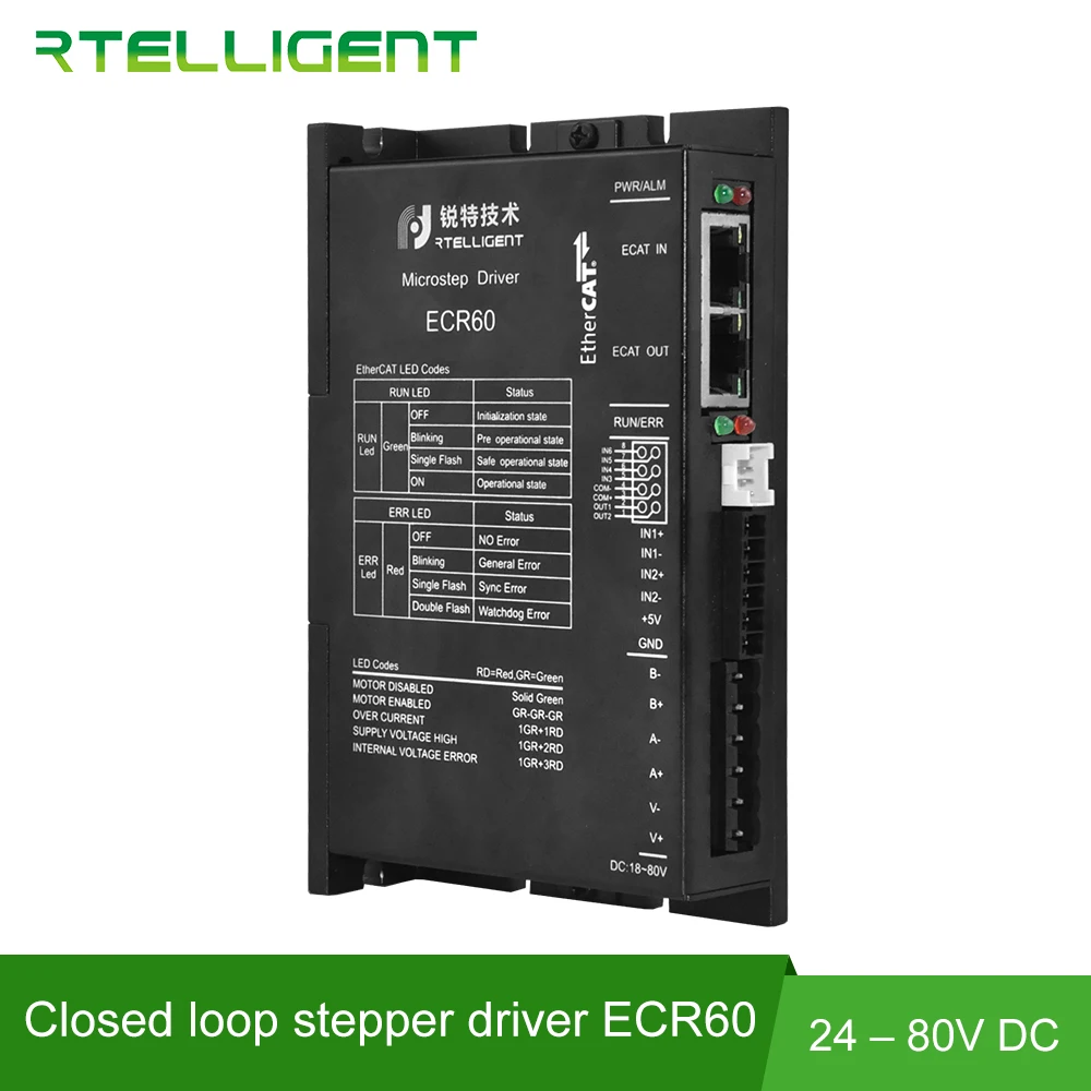 

Factory Outlet Nema 23 High-speed EtherCAT Fieldbus Type Closed-loop Stepper Driver supports COE(CANopen over EtherCAT) protocol