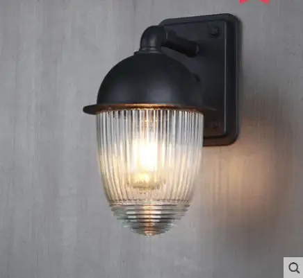 Waterproof rust-proof glass ball outdoor courtyard exterior wall balcony corridor light outdoor led wall lamp