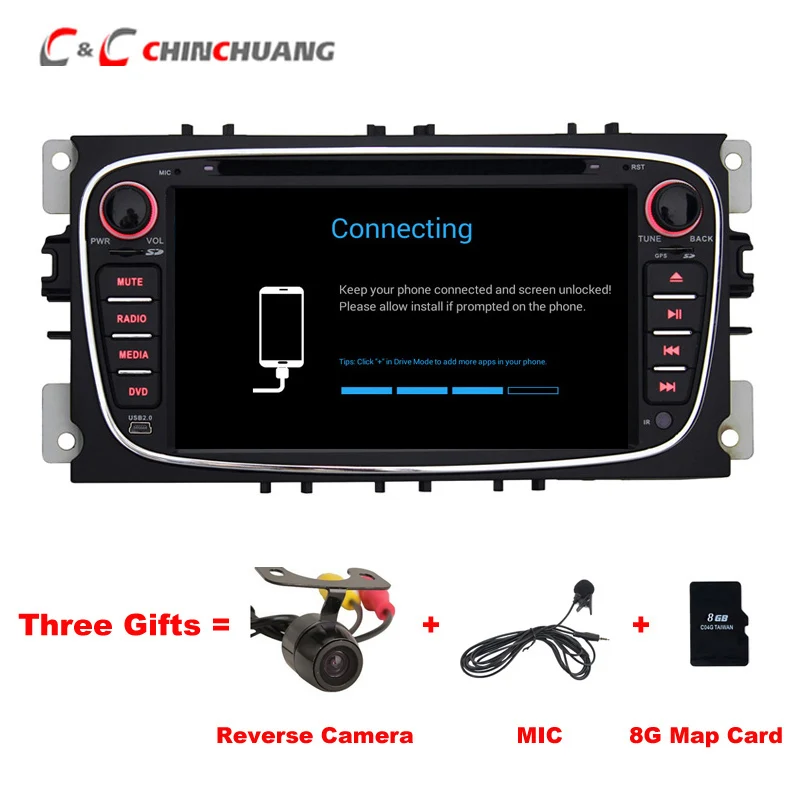 

Free Mic and Camera ! Car Radio Player for Ford Focus Kuga Mondeo S-max Transit Galaxy GPS Navi WiFi DVR BT, Support OBD DAB+