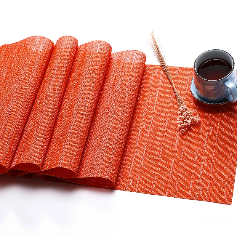 

Teslin Tablecloth Table Flag Doily PVC Placemat Custom Continental Stripe Insulation Western Placemat Hotel Tableware Mats