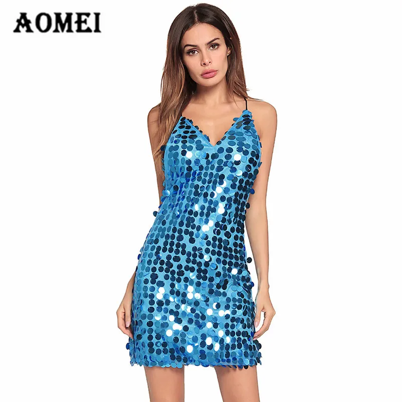 

Summer Sexy Sequin Dress Glitter Mini Tight Backless Dress Clubwear Women Black Silver Gold Trending Party Paillette Dance Wear