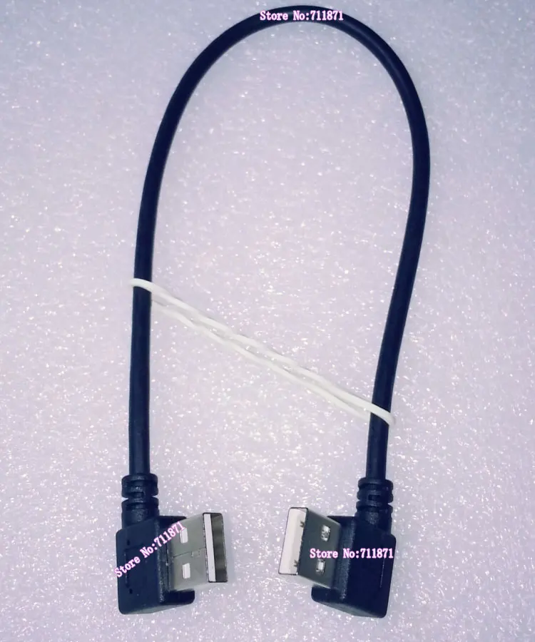 Кабель USB 2,0, с двойным изгибом под прямым углом, два USB-кабеля 90 градусов