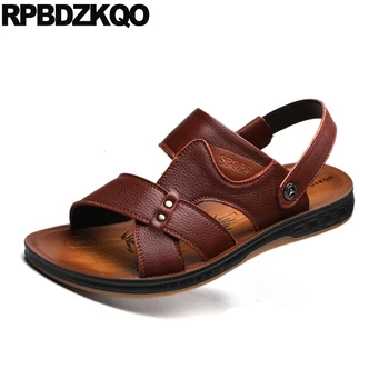 

shoes yellow 2019 brown water slippers slides waterproof flat famous brand outdoor soft men sandals leather summer native beach