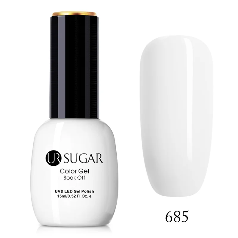 Ur Sugar 15 мл чистый цветной гель для ногтей лак розовый био-Гели Soak off УФ-гель для дизайна ногтей Лаки Полупостоянный лак гель маникюрный лак - Цвет: 685