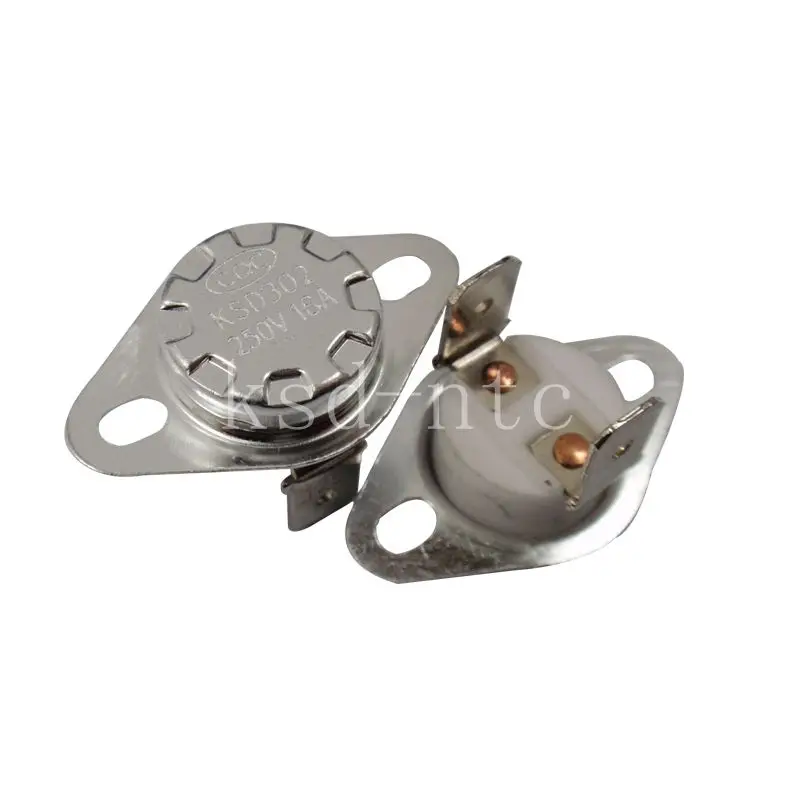 Биметаллический термостат KSD302/KSD301 Ceramics 16A250V 100C 105C 110C 115C 120C 125C 130C 135C 140C 145C