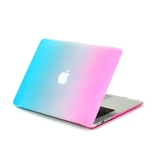 

laptop case for Macbook Rainbow Protective Case Apple Notebook Hollow Protective Case Gradient Colored Frosted Protective Case
