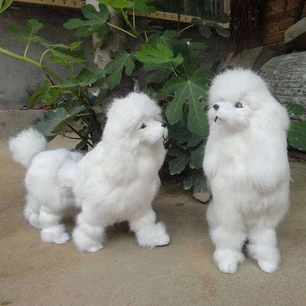 Simulation Animal Model Large White Poodle Toy Dog Decoration