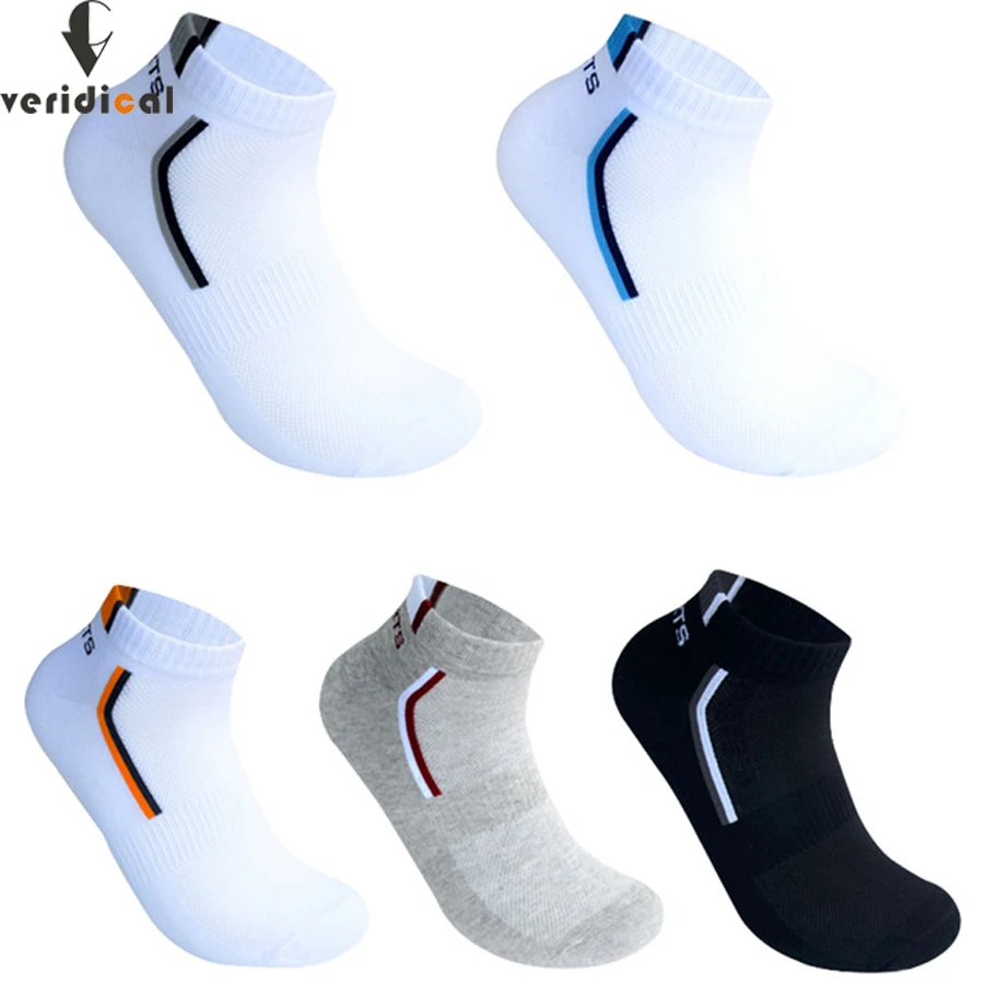 Cotton Socks Men's Solid Color Fashion Male Boat Shallow Mouth Absorb Sweat Man Short Spring Autumn Meias 5pairs/Lot |