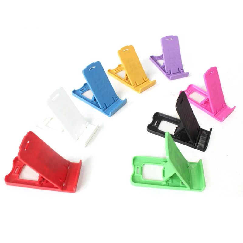 Phone Holder Cellphone Stand Universal Mobile Phone 1pc Universal Colorful PT plastic adjustable Folding smart phone holder seat