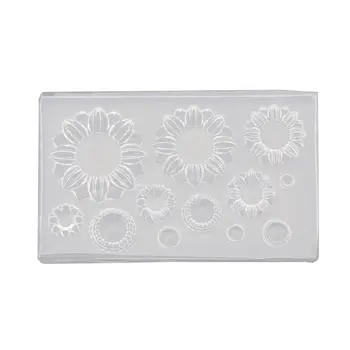 

Slilcone UV Resin Mold Sunflower Earrings Pendant Bracelets Mold Jewelry Tools
